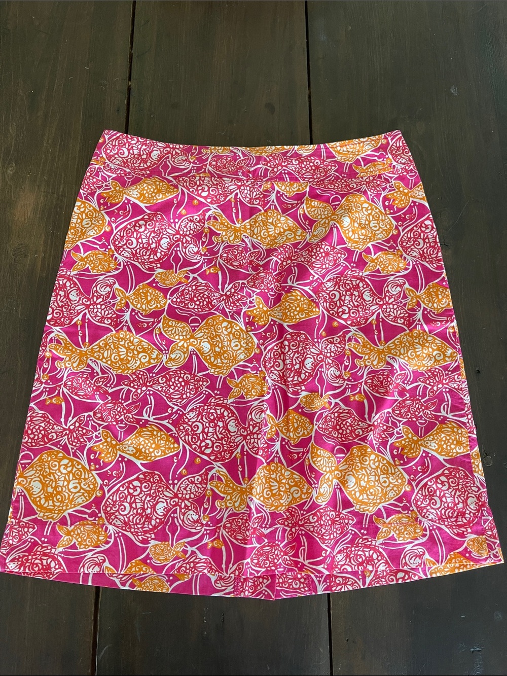 Lilly Pulitzer Jubilee Beverly Hills Fish Bubbly Skirt Size 8